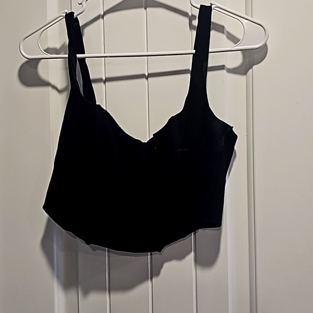 Black crop top